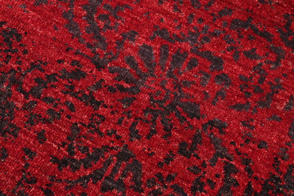 handmade Modern Kafkaz Red Charcoal Hand Knotted RECTANGLE 100% WOOL area rug 6 x 9