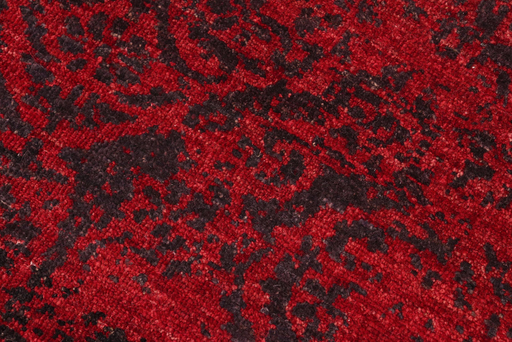 handmade Modern Kafkaz Red Charcoal Hand Knotted RECTANGLE 100% WOOL area rug 6' x 9'
