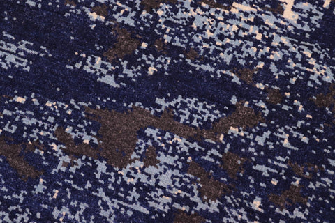 Chic Ziegler Leigha Blue/Ivory Wool Rug - 8'0'' x 10'5''