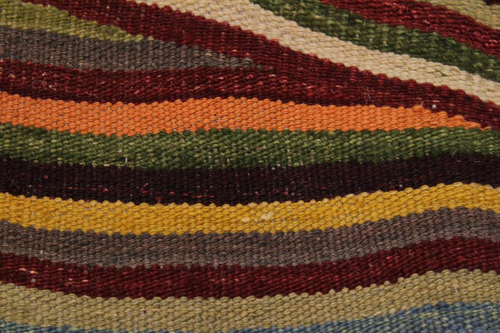 Flat Weave Kilim Antique Navaho Vintage handmade Modern Kilim Beige Blue Hand-Woven Rectangle 100% Wool Area Rug 6x8 