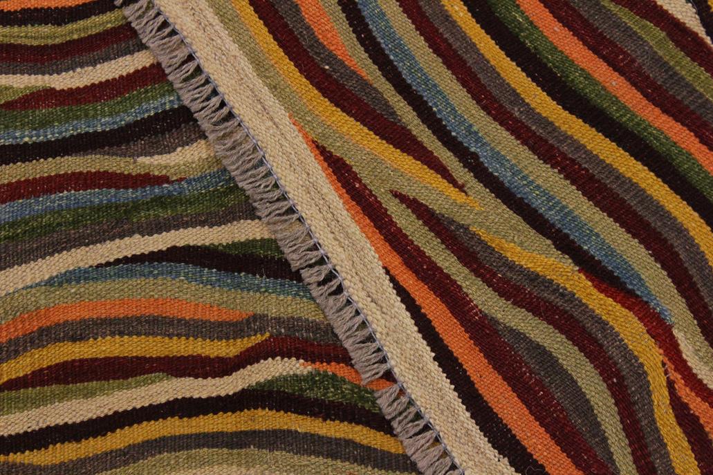 Flat Weave Kilim Antique Navaho Vintage handmade Modern Kilim Beige Blue Hand-Woven Rectangle 100% Wool Area Rug 6x8 