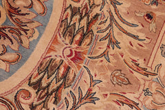 Vintage Angola Velma Tan/Blue Wool Rug - 8'3'' x 10'8''