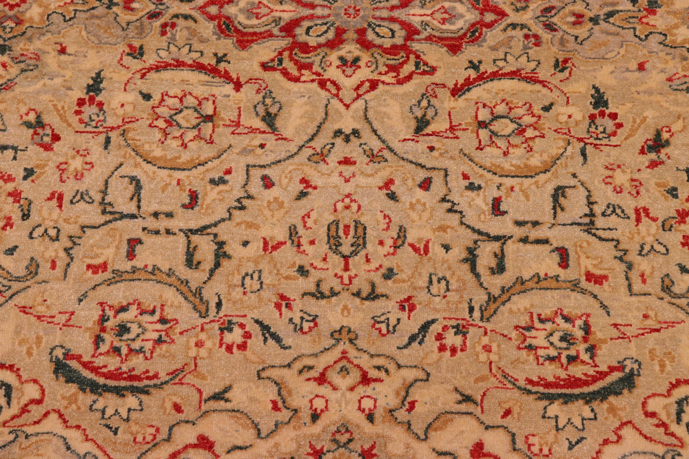 handmade Transitional Kashan Lt. Gray Lt. Gray Hand Knotted RECTANGLE 100% WOOL area rug 8' x 10'