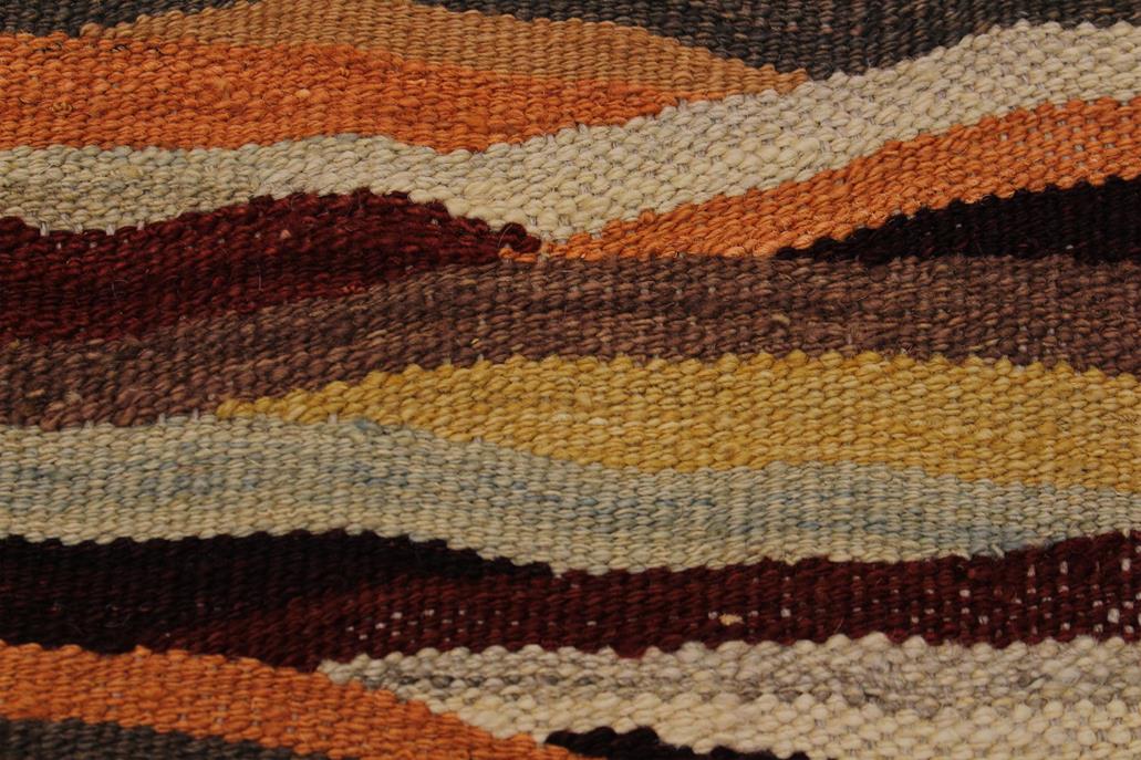 Flat Weave Kilim Antique Navaho Vintage handmade Modern Kilim Beige Red Hand-Woven Rectangle 100% Wool Area Rug 8x10 