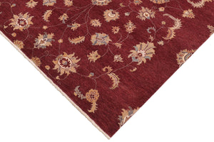 handmade Modern Kafkaz Red Beige Hand Knotted RECTANGLE 100% WOOL area rug 8' x 10'