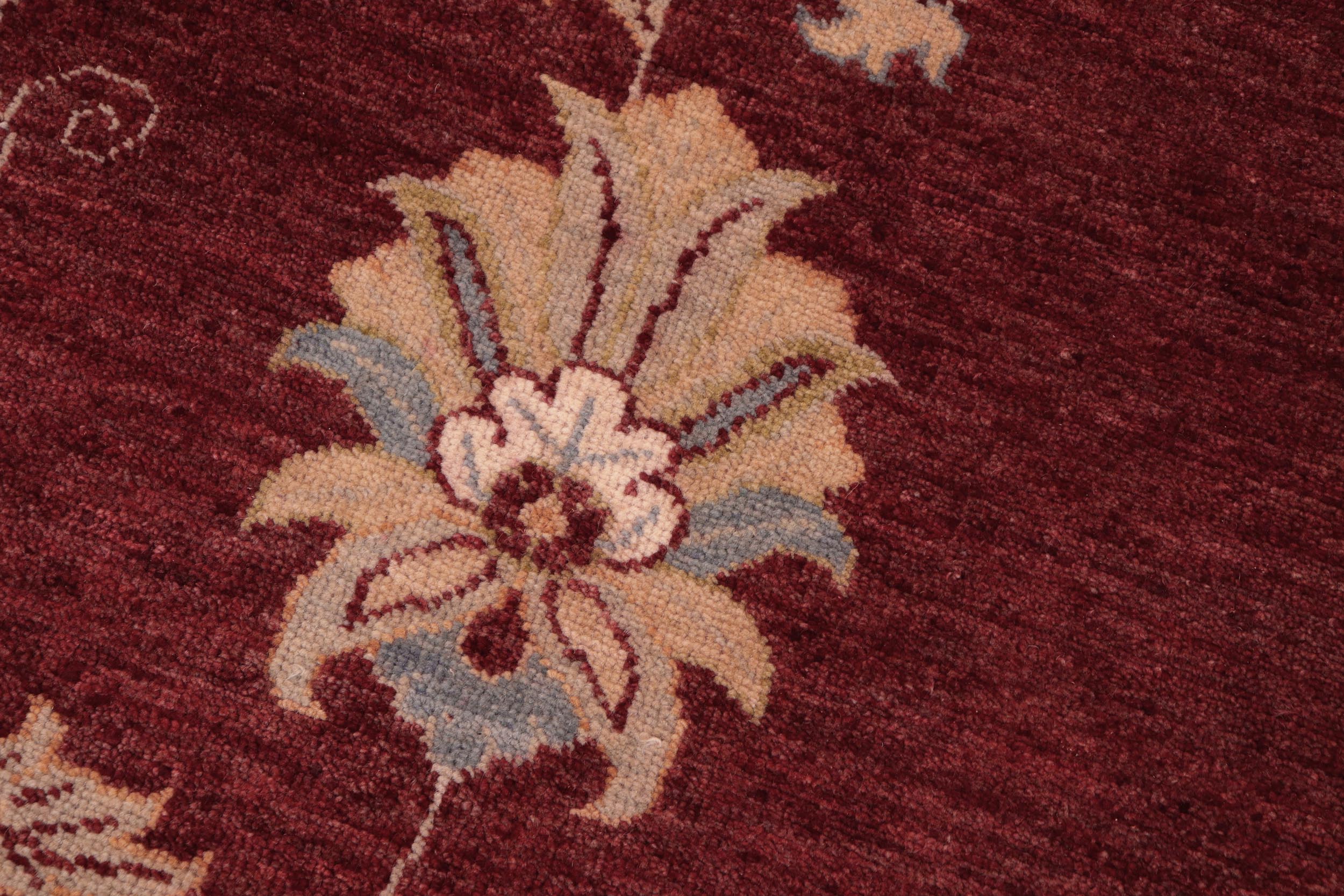 handmade Modern Kafkaz Red Beige Hand Knotted RECTANGLE 100% WOOL area rug 8' x 10'