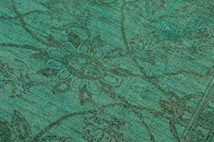 handmade Traditional Kafkaz Teal Teal Hand Knotted RECTANGLE 100% WOOL area rug 8' x 10'