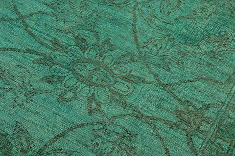 handmade Traditional Kafkaz Teal Teal Hand Knotted RECTANGLE 100% WOOL area rug 8' x 10'