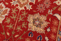 handmade Traditional Design Red Ivory Hand Knotted RECTANGLE 100% WOOL area rug 8x10