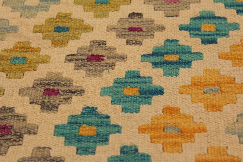 Flat Weave Kilim Antique Navaho Vintage handmade Modern Kilim Beige Purple Hand-Woven Rectangle 100% Wool Area Rug 5x7 