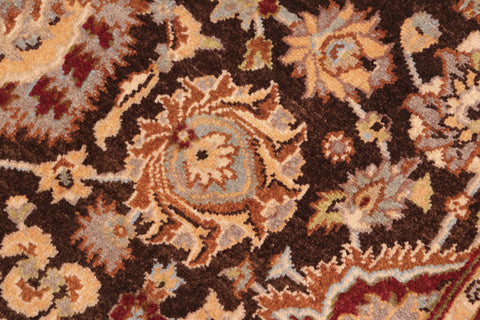 handmade Traditional Lahore Brown Gray Hand Knotted RECTANGLE 100% WOOL area rug 8' x 10'