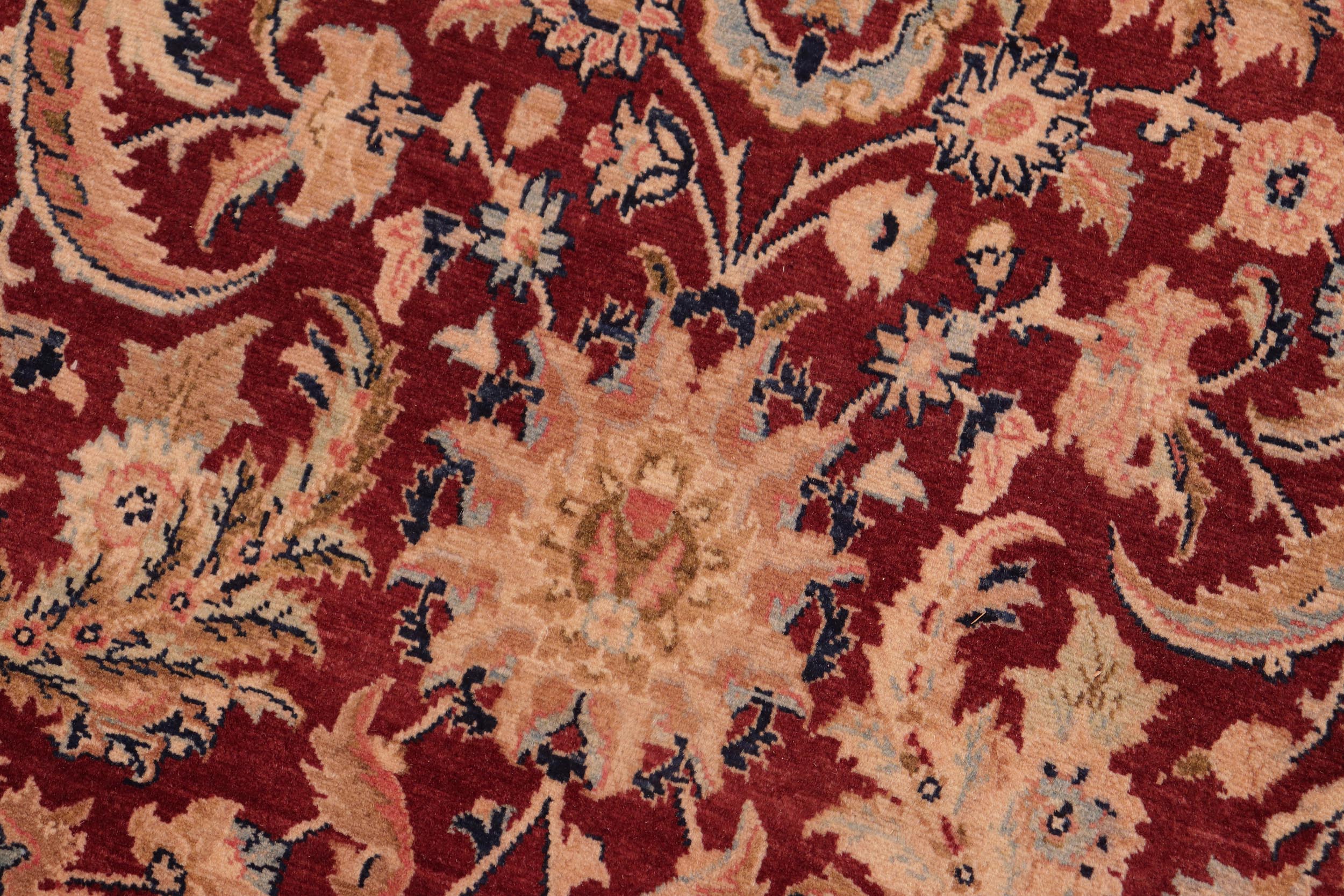handmade Transitional  Red Blue Hand Knotted RECTANGLE 100% WOOL area rug 8 x 10