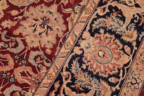handmade Transitional  Red Blue Hand Knotted RECTANGLE 100% WOOL area rug 8x10