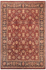 Traditional  Claire Red Blue Hand Knotted Area rugs 8 x 10