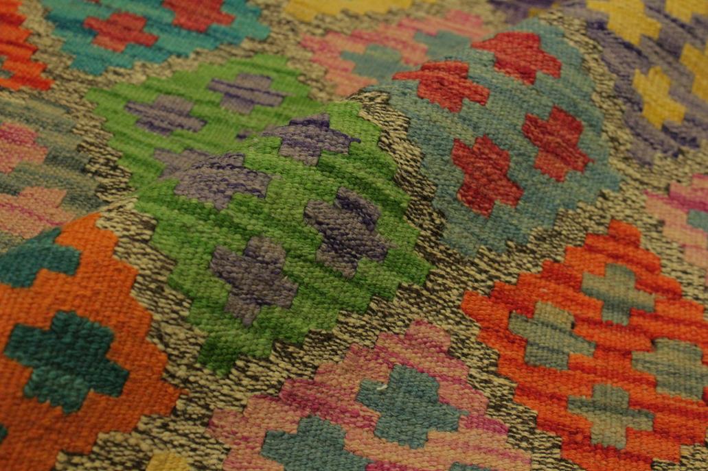 Flat Weave Kilim Antique Navaho Vintage handmade Geometric Kilim Brown Rust Hand-Woven Rectangle 100% Wool Area Rug 6x8 