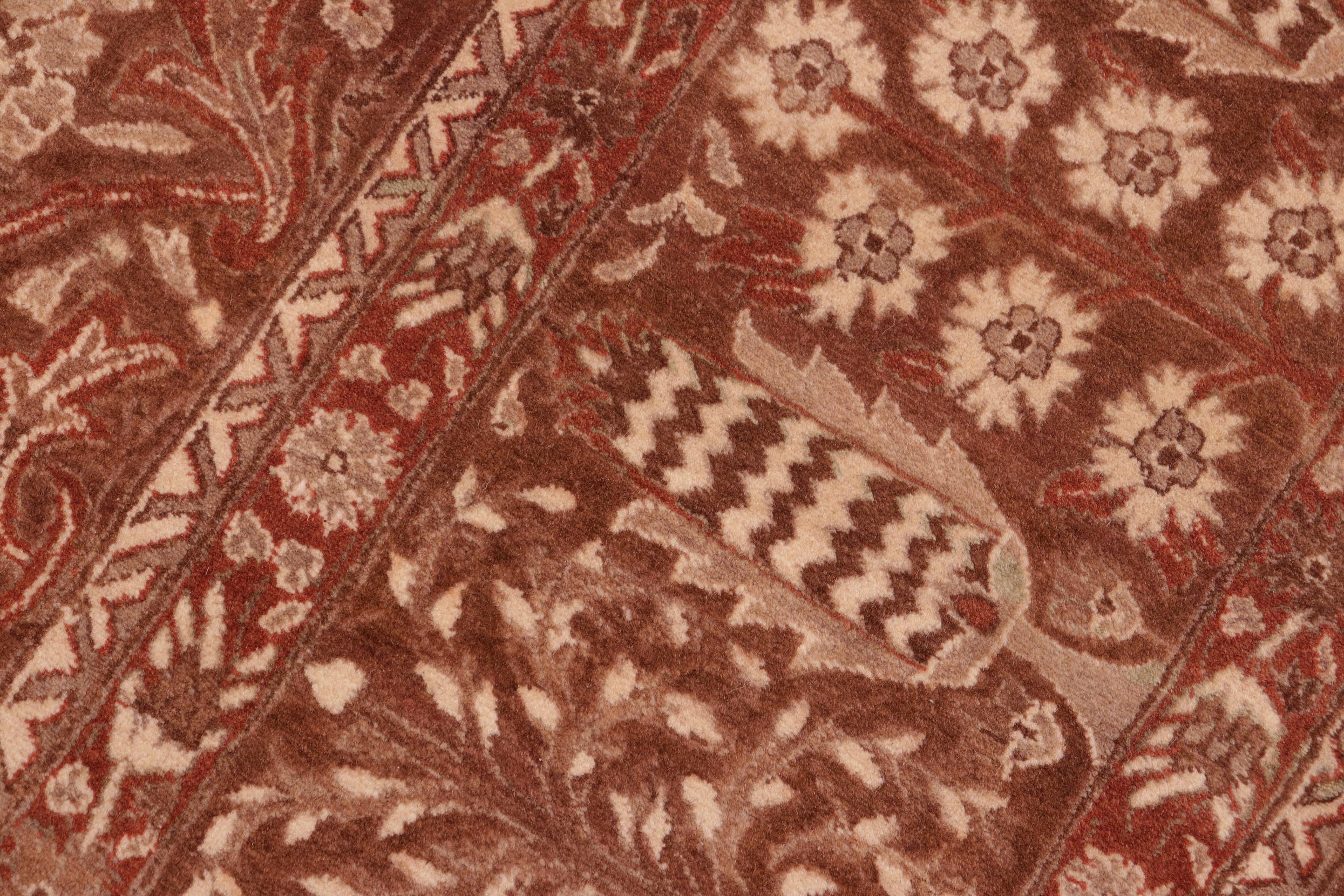 handmade Traditional Tajdar Brown Brown Hand Knotted RECTANGLE 100% WOOL area rug 8x10