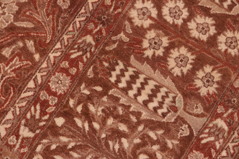 handmade Traditional Tajdar Brown Brown Hand Knotted RECTANGLE 100% WOOL area rug 8x10