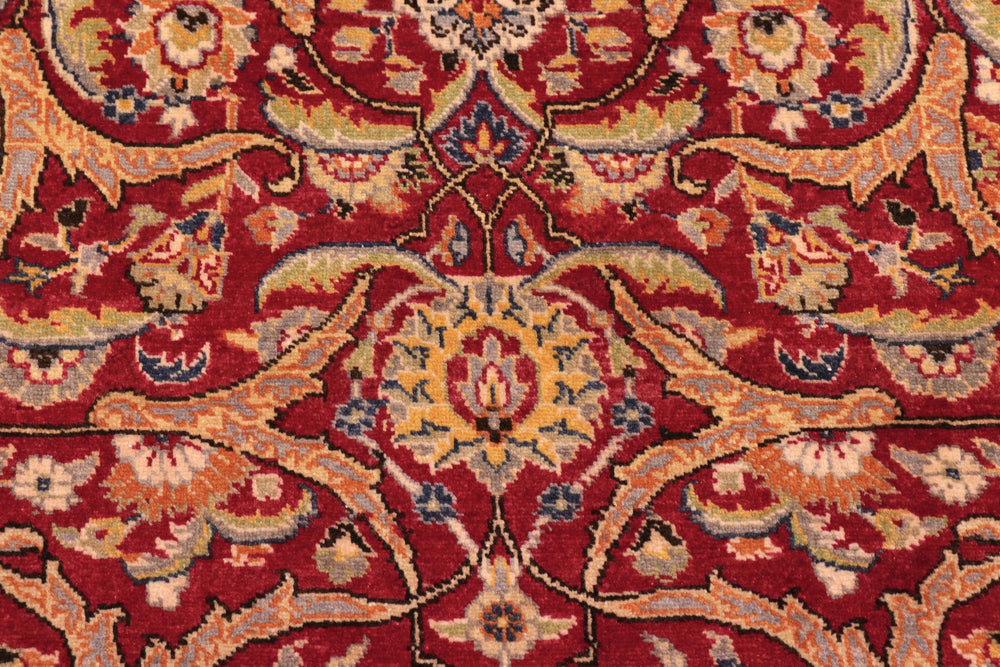 handmade Traditional Design Red Blue Hand Knotted RECTANGLE 100% WOOL area rug 8' x 10'