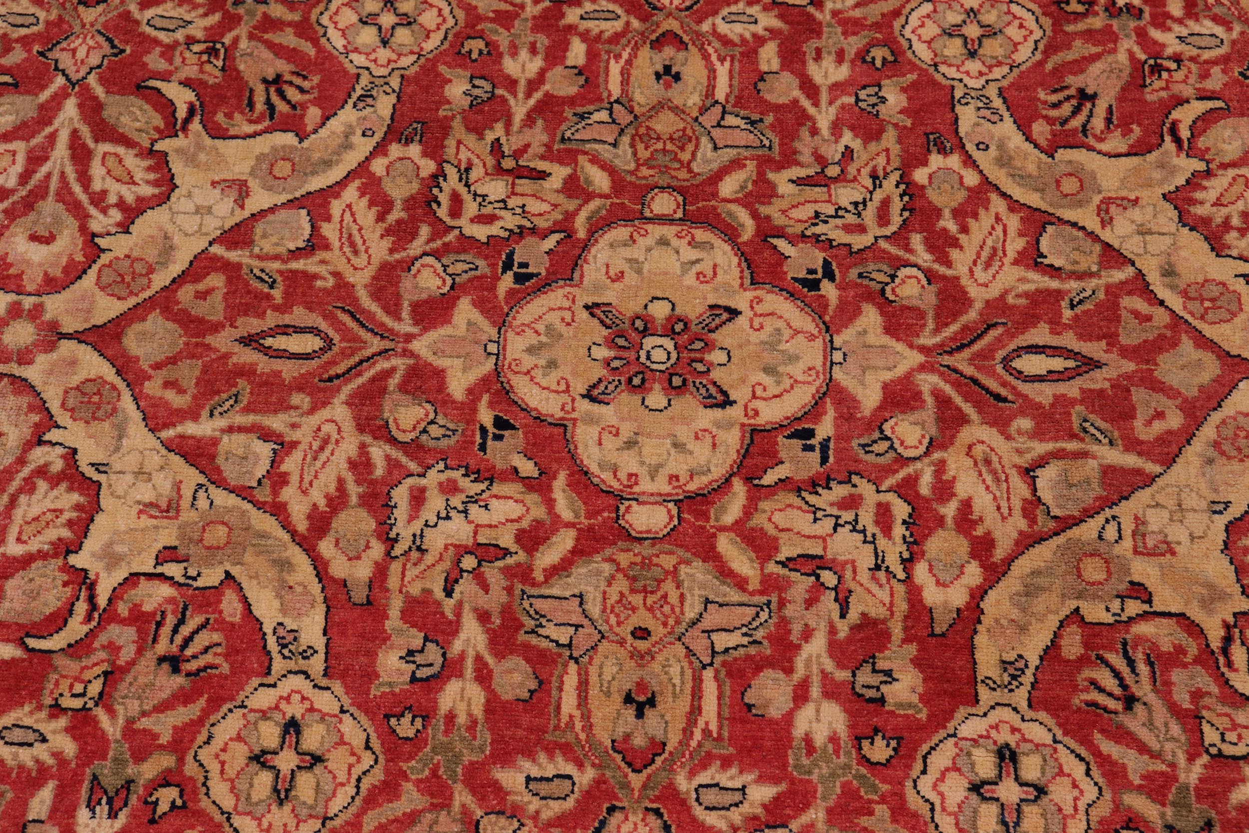 handmade Transitional Lahore Rust Gold Hand Knotted RECTANGLE 100% WOOL area rug 8' x 10'