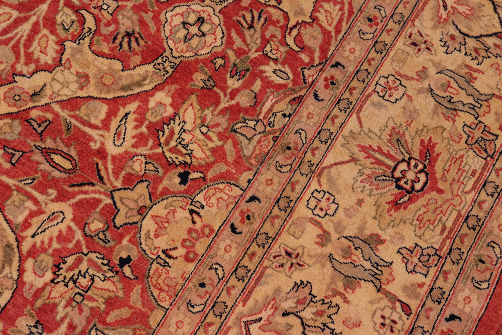 handmade Transitional Lahore Rust Gold Hand Knotted RECTANGLE 100% WOOL area rug 8' x 10'