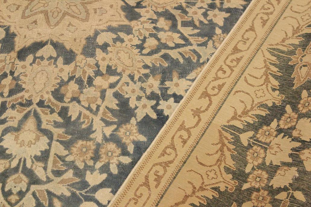 handmade Vintage Hand Painte Gray Beige Hand Knotted RECTANGLE 100% WOOL area rug 7 x 10