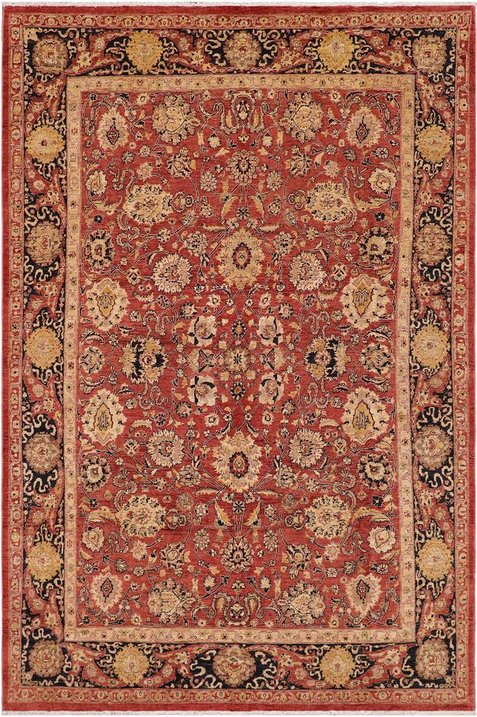 handmade Traditional Kafkaz Orange Blue Hand Knotted RECTANGLE 100% WOOL area rug 9 x 12