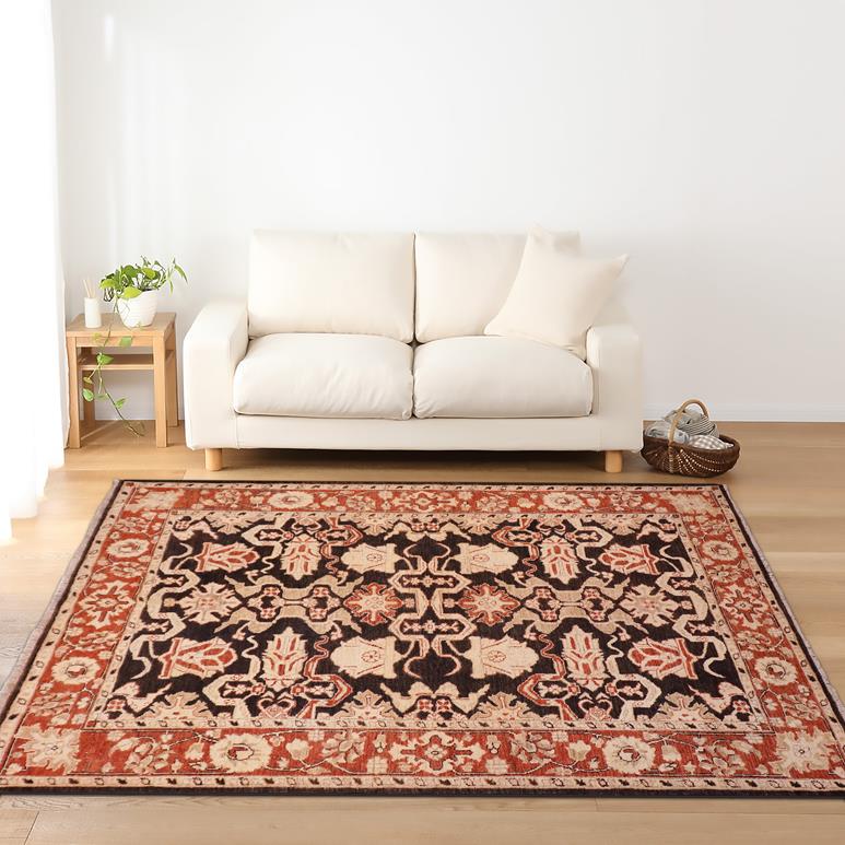 handmade Traditional Kafkaz Black Rust Hand Knotted RECTANGLE 100% WOOL area rug 5 x 6