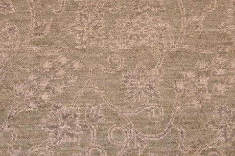 handmade Modern Kafkaz Green Gold Hand Knotted RECTANGLE 100% WOOL area rug 5' x 6'