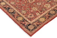 handmade Traditional Kafkaz Orange Blue Hand Knotted RECTANGLE 100% WOOL area rug 9x12