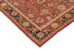 handmade Traditional Kafkaz Orange Blue Hand Knotted RECTANGLE 100% WOOL area rug 9 x 12