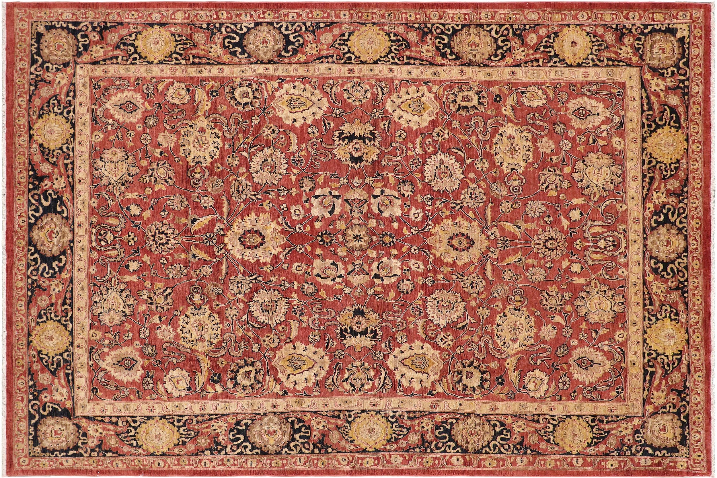 handmade Traditional Kafkaz Orange Blue Hand Knotted RECTANGLE 100% WOOL area rug 9x12