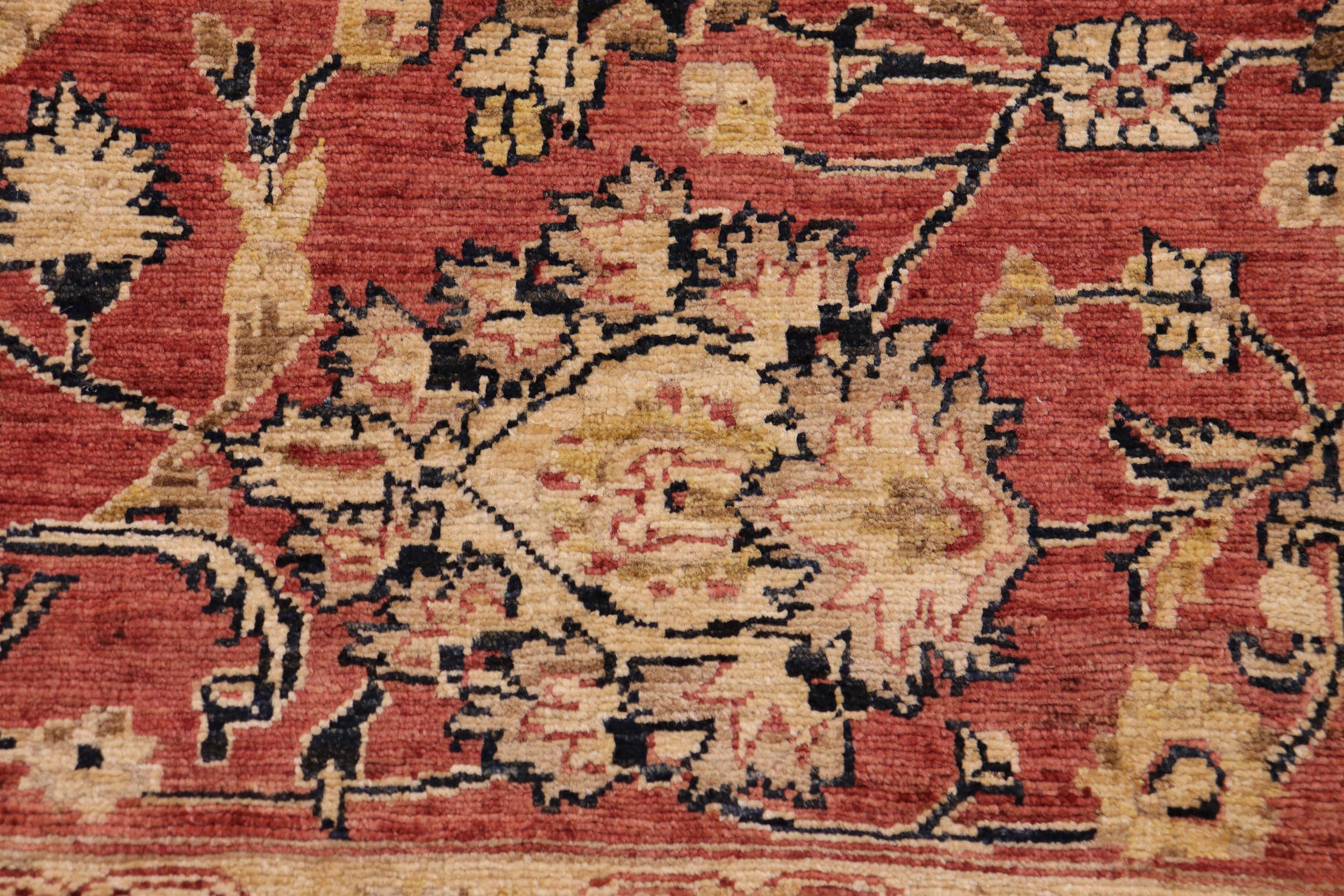 handmade Traditional Kafkaz Orange Blue Hand Knotted RECTANGLE 100% WOOL area rug 9x12