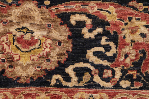 handmade Traditional Kafkaz Orange Blue Hand Knotted RECTANGLE 100% WOOL area rug 9x12