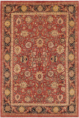 handmade Traditional Kafkaz Orange Blue Hand Knotted RECTANGLE 100% WOOL area rug 9 x 12