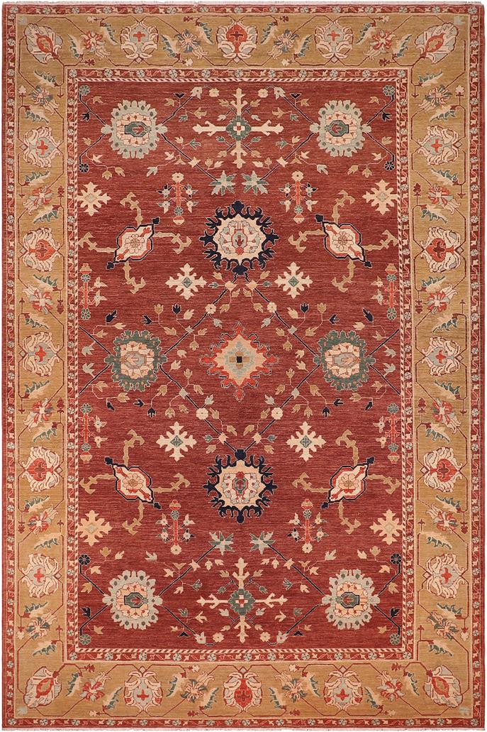 handmade Traditional Kafkaz Brown Tan Hand Knotted RECTANGLE 100% WOOL area rug 10 x 13