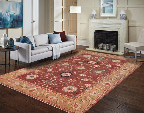 handmade Traditional Kafkaz Brown Tan Hand Knotted RECTANGLE 100% WOOL area rug 10x13