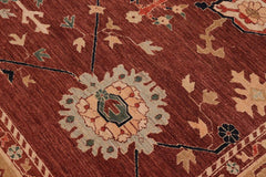 handmade Traditional Kafkaz Brown Tan Hand Knotted RECTANGLE 100% WOOL area rug 10 x 13
