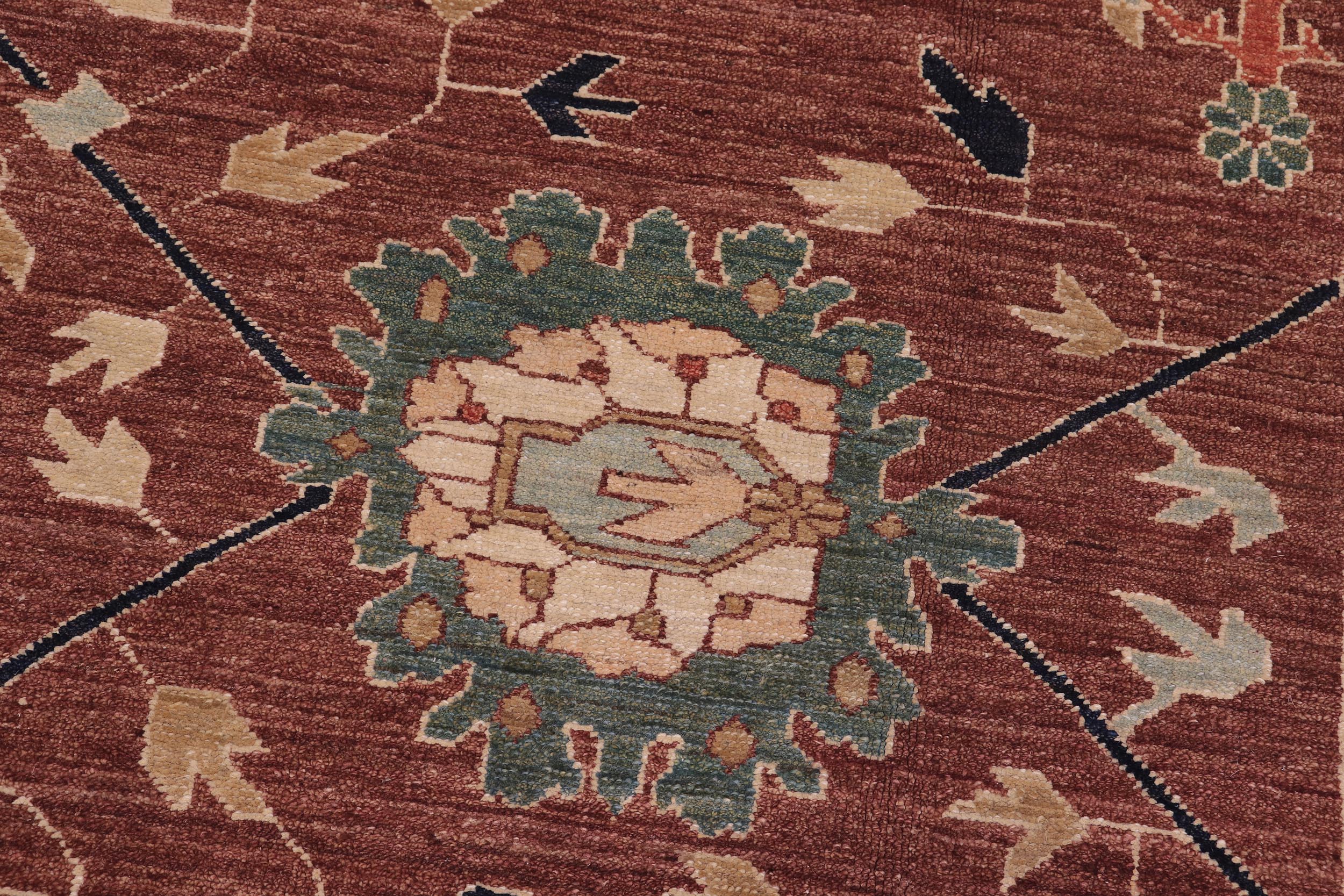 handmade Traditional Kafkaz Brown Tan Hand Knotted RECTANGLE 100% WOOL area rug 10x13