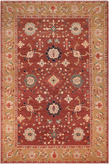 handmade Traditional Kafkaz Brown Tan Hand Knotted RECTANGLE 100% WOOL area rug 10 x 13