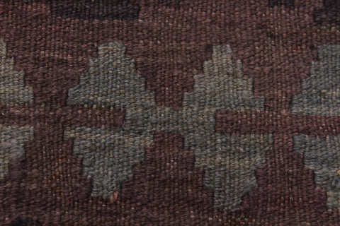 handmade Modern Kilim Brown Gray Hand-Woven RECTANGLE 100% WOOL area rug 7' x 10'