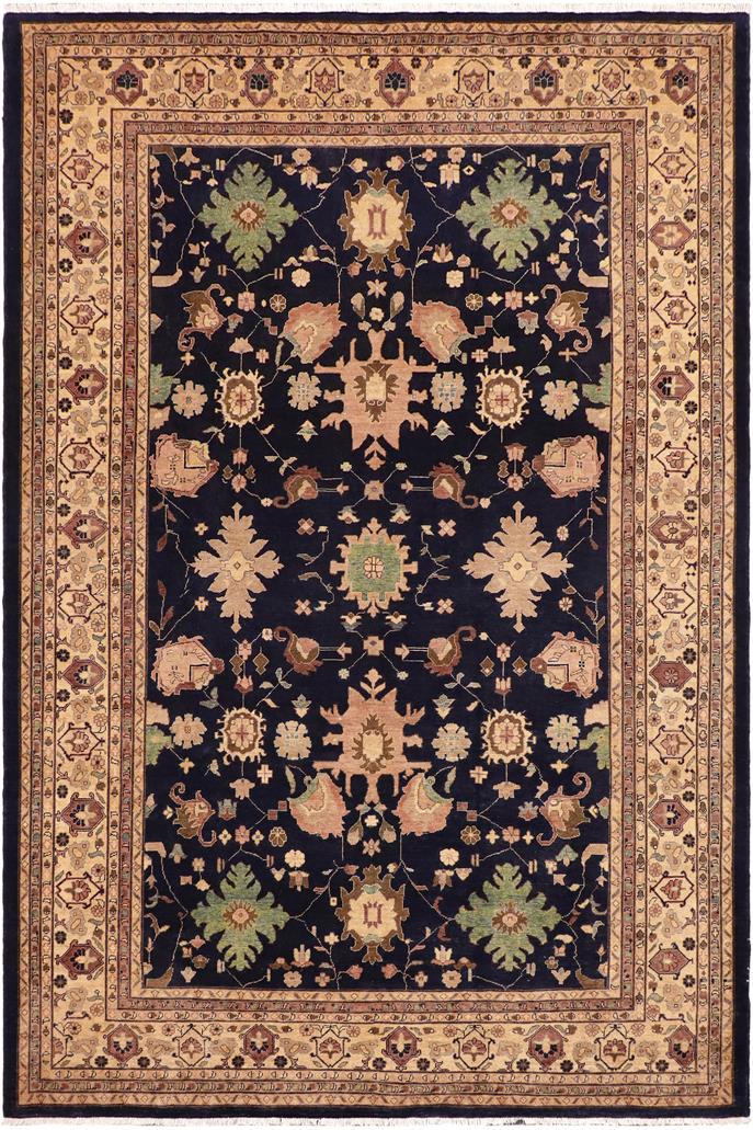 handmade Traditional Kafkaz Blue Beige Hand Knotted RECTANGLE 100% WOOL area rug 9 x 12