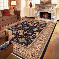 handmade Traditional Kafkaz Blue Beige Hand Knotted RECTANGLE 100% WOOL area rug 9 x 12