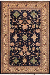 handmade Traditional Kafkaz Blue Beige Hand Knotted RECTANGLE 100% WOOL area rug 9 x 12