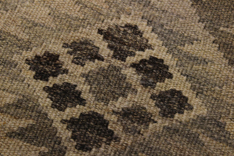 handmade Modern Kilim Tan Gray Hand-Woven RECTANGLE 100% WOOL area rug 5' x 7'