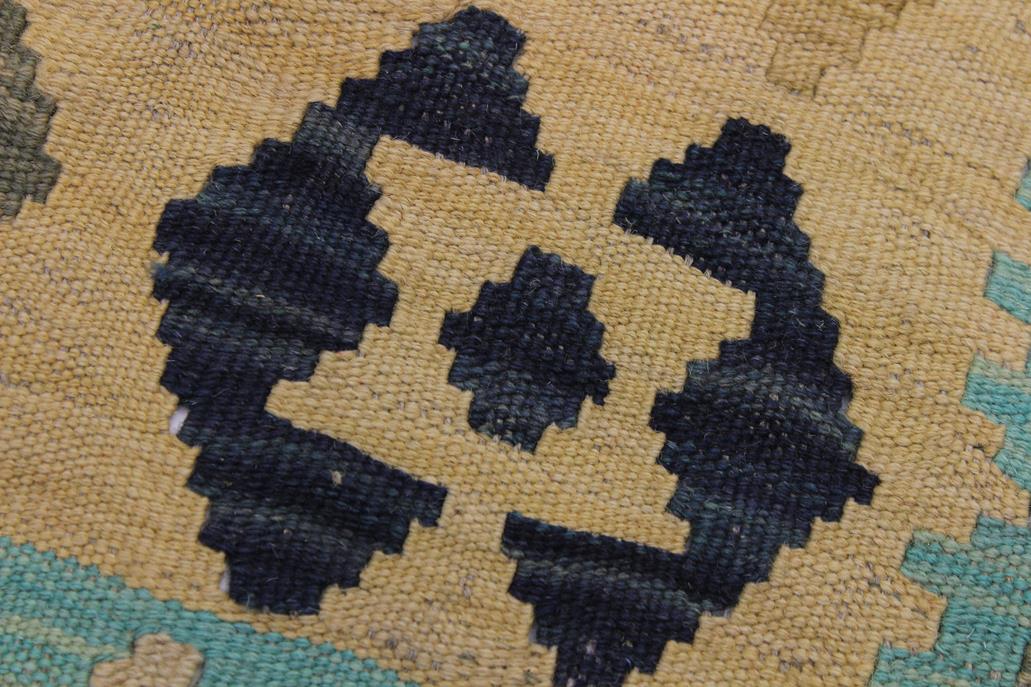 Flat Weave Kilim Antique Navaho Vintage handmade Modern Kilim Tan Red Hand-Woven Rectangle 100% Wool Area Rug 5x7 