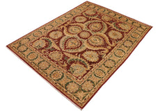 handmade Traditional Kafkaz Brown Green Hand Knotted RECTANGLE 100% WOOL area rug 9 x 12