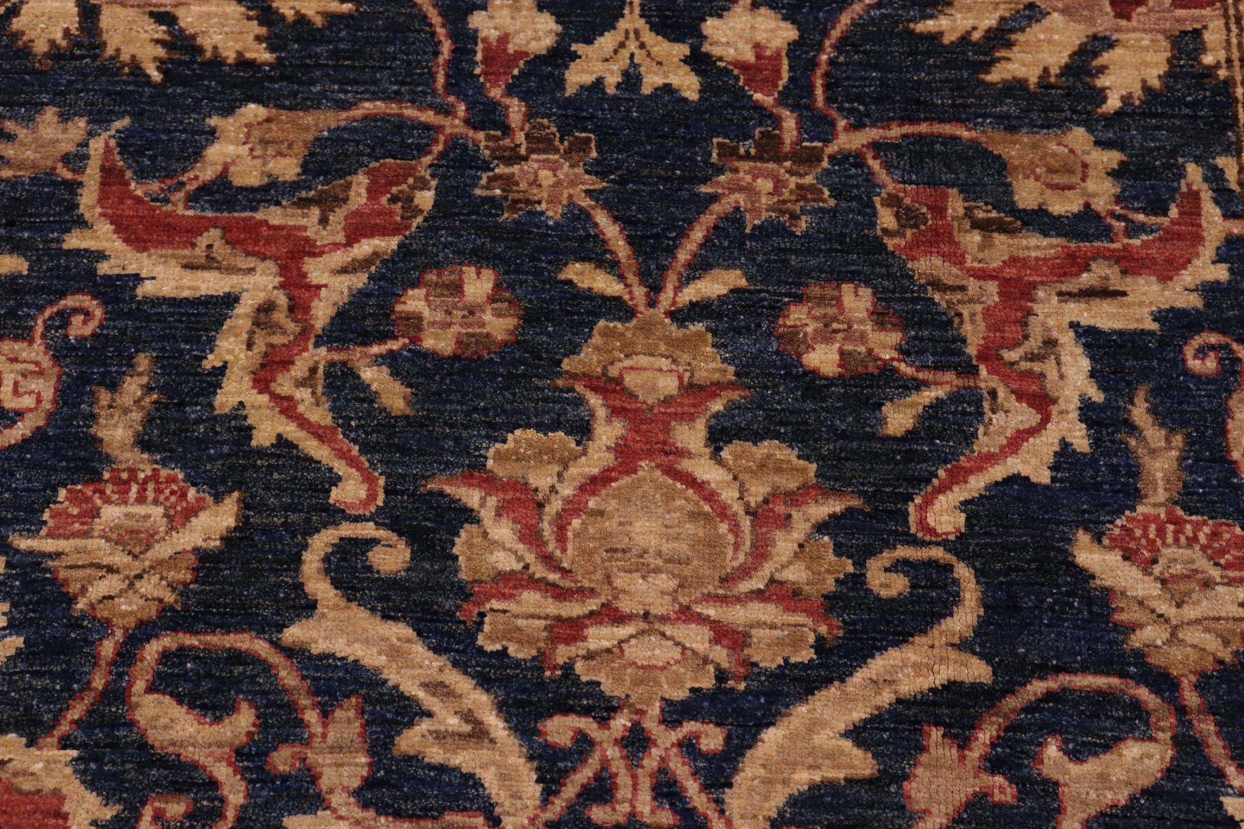 handmade Transitional Kafkaz Drk. Blue Copper Hand Knotted RECTANGLE 100% WOOL area rug 10' x 11'