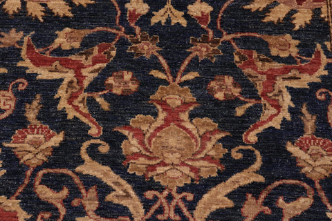handmade Transitional Kafkaz Drk. Blue Copper Hand Knotted RECTANGLE 100% WOOL area rug 10' x 11'
