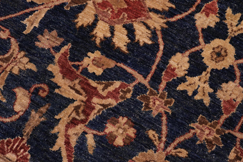 handmade Transitional Kafkaz Drk. Blue Copper Hand Knotted RECTANGLE 100% WOOL area rug 10' x 11'