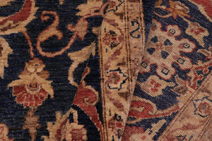 handmade Transitional Kafkaz Drk. Blue Copper Hand Knotted RECTANGLE 100% WOOL area rug 10' x 11'